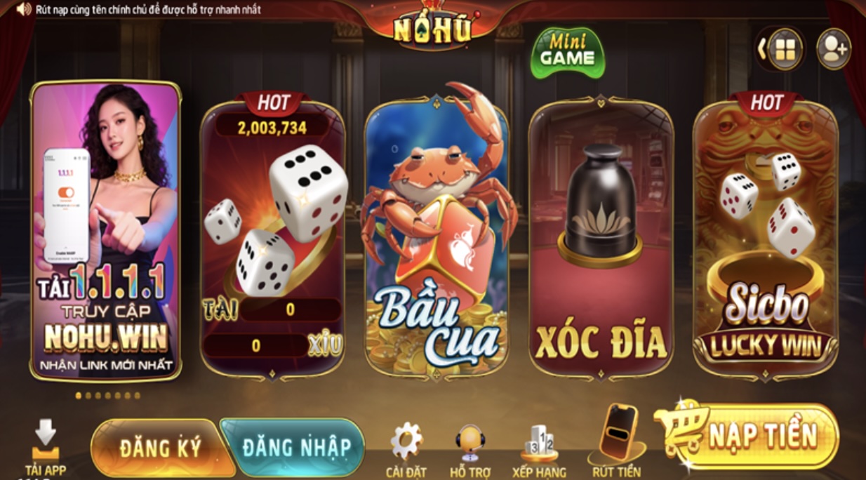 Link vào Nohuwin mới nhất không bị chặn