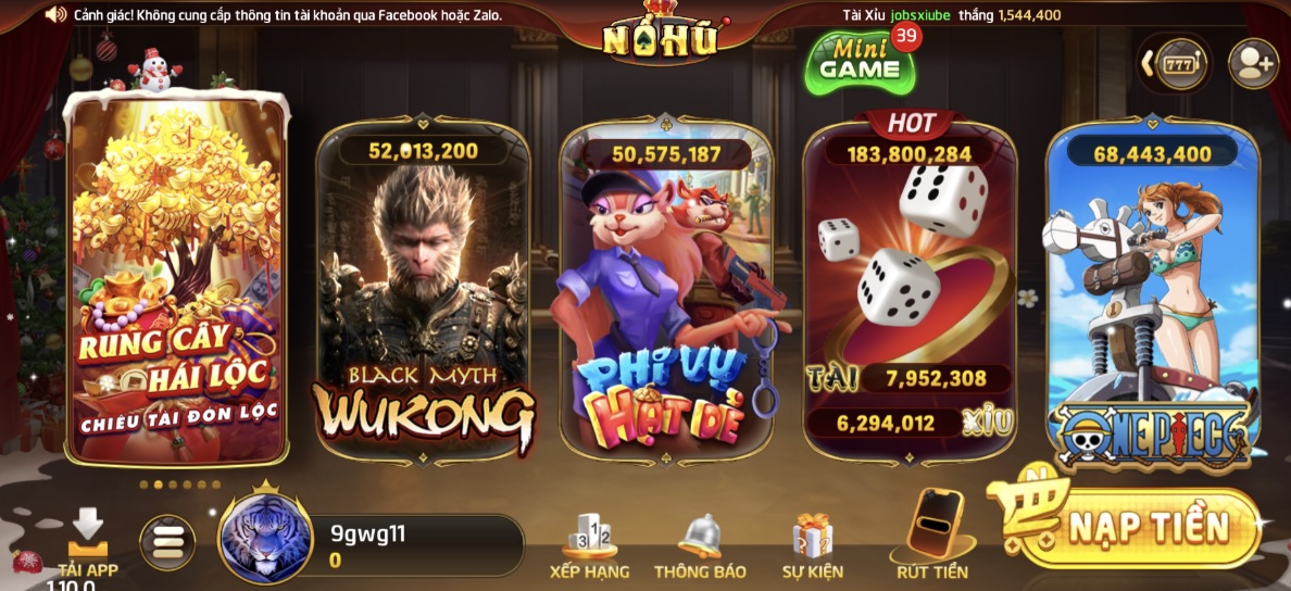 Những trò chơi hấp dẫn nhất trên Nohuwin